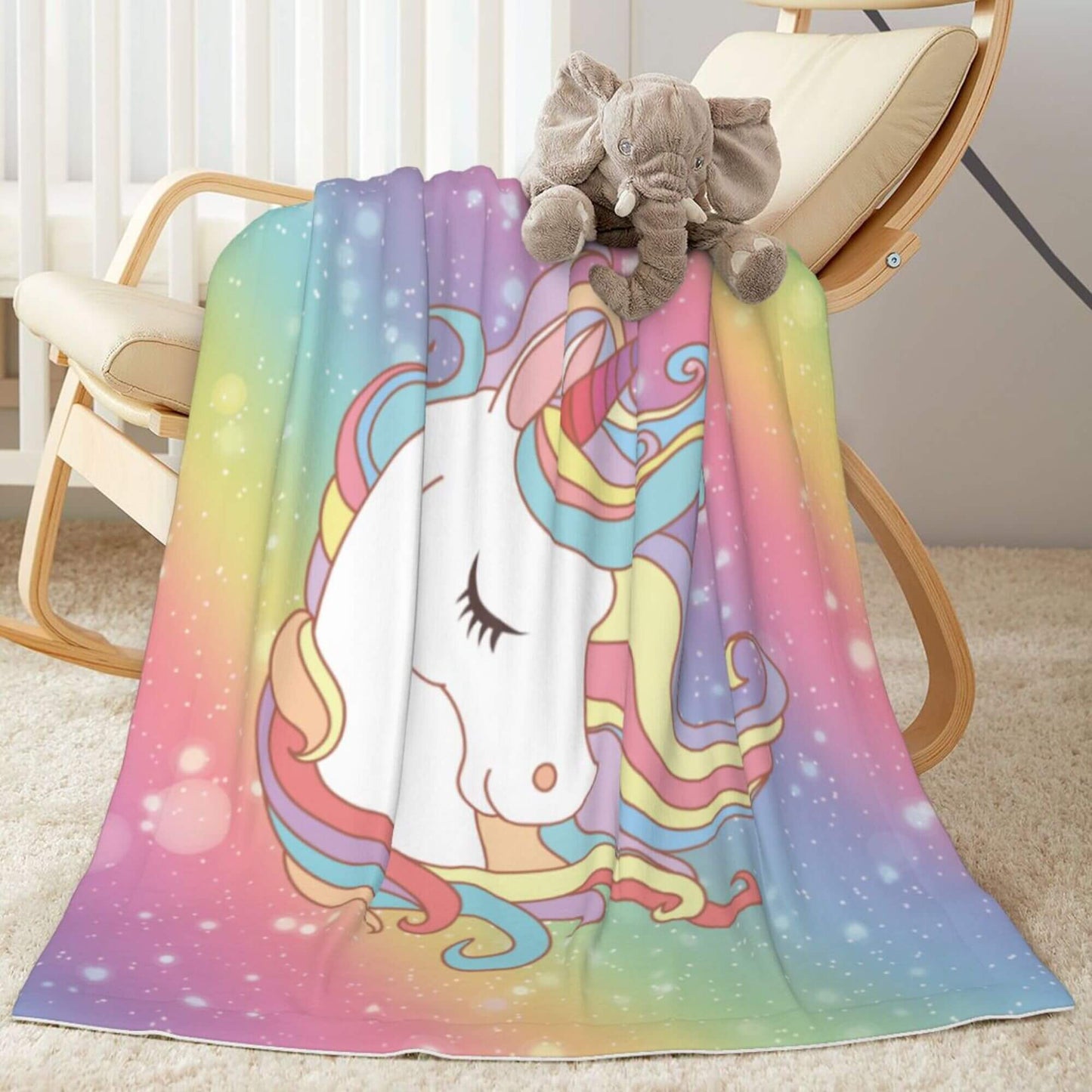 Personalized Baby Unicorn Blanket with Name