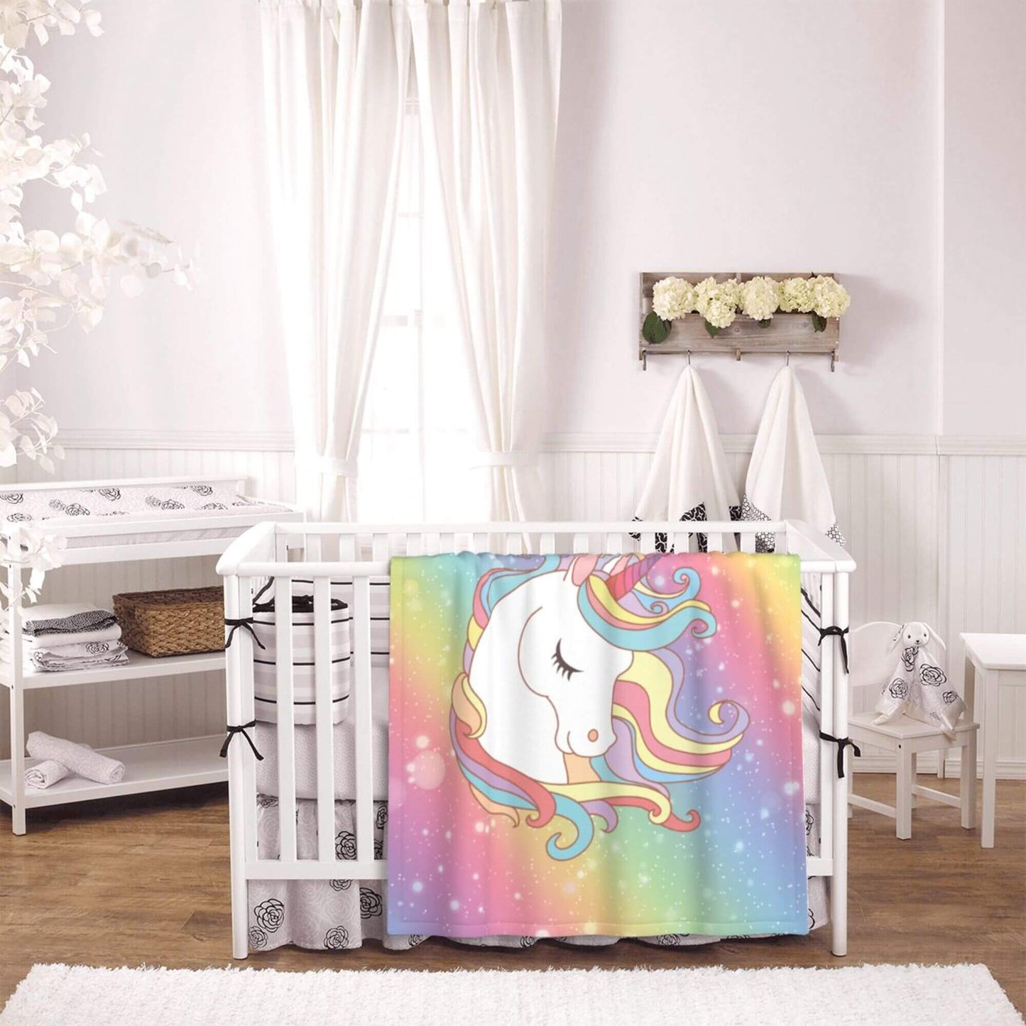 Personalized Baby Unicorn Blanket with Name