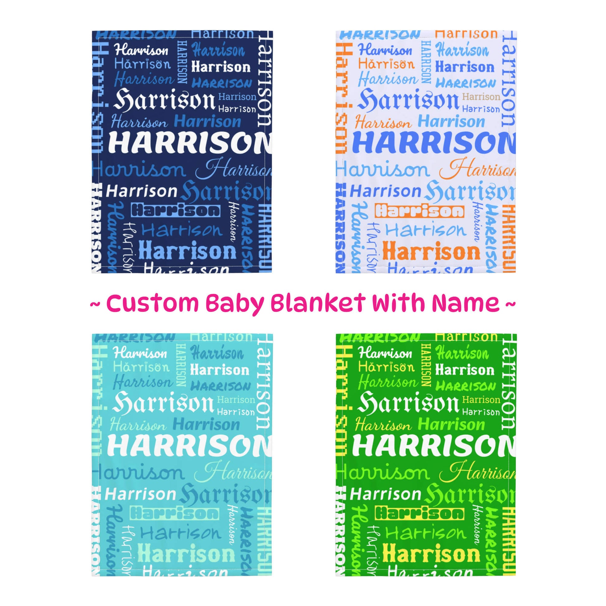 Custom baby blanket with name