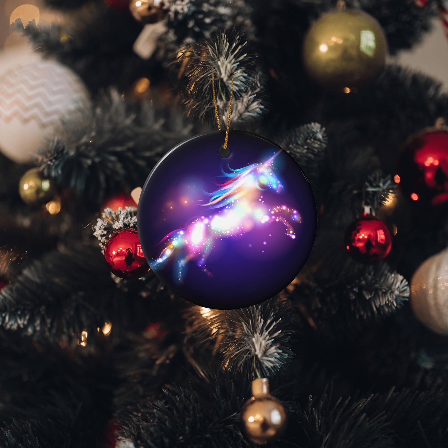 Christmas Tree Unicorn Ornaments Gifts