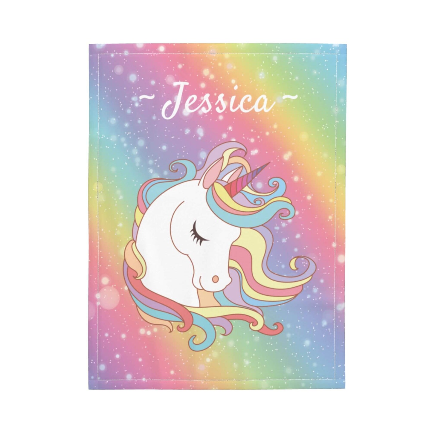 Personalized Baby Unicorn Blanket with Name