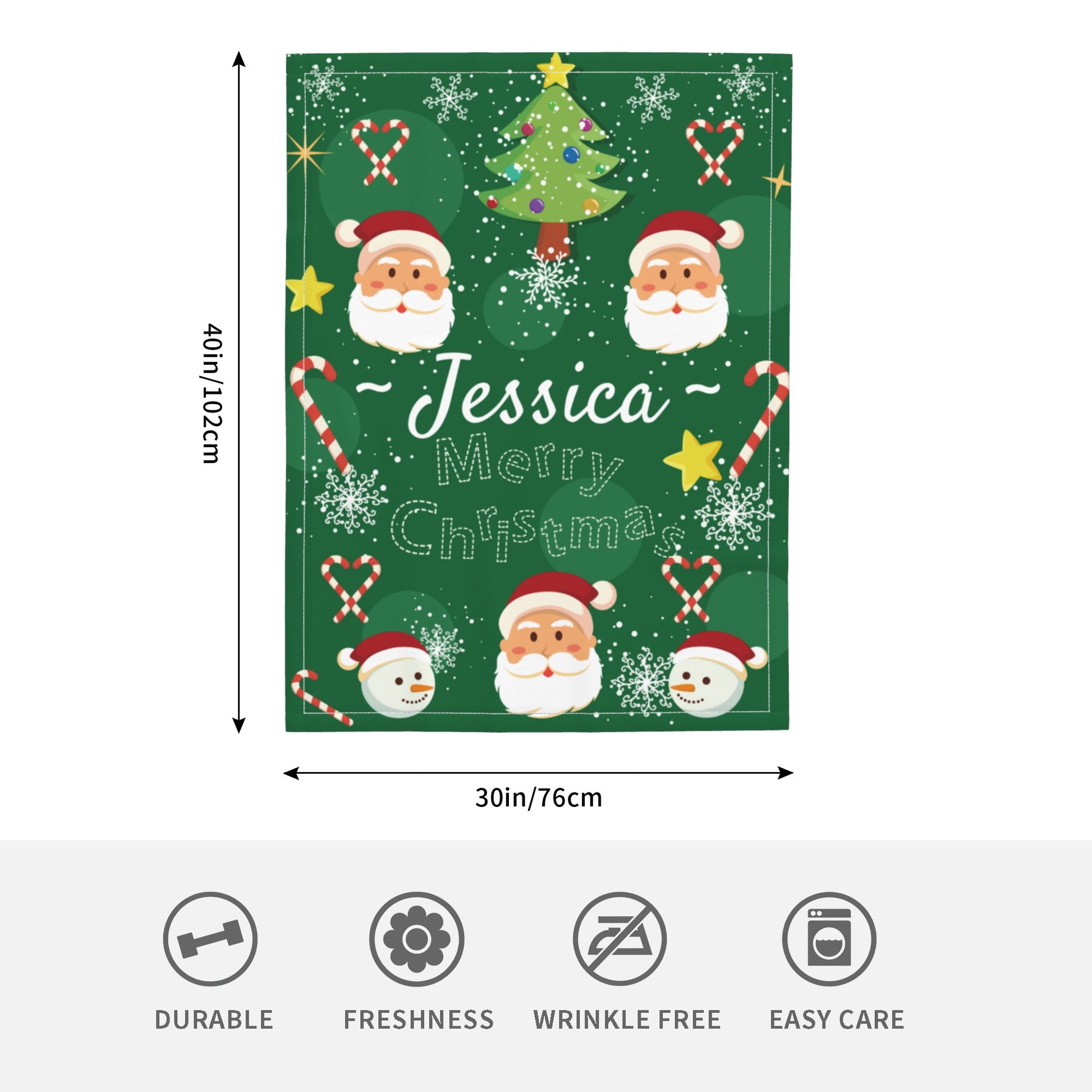 Custom Chirstmas Baby Blanket Gift