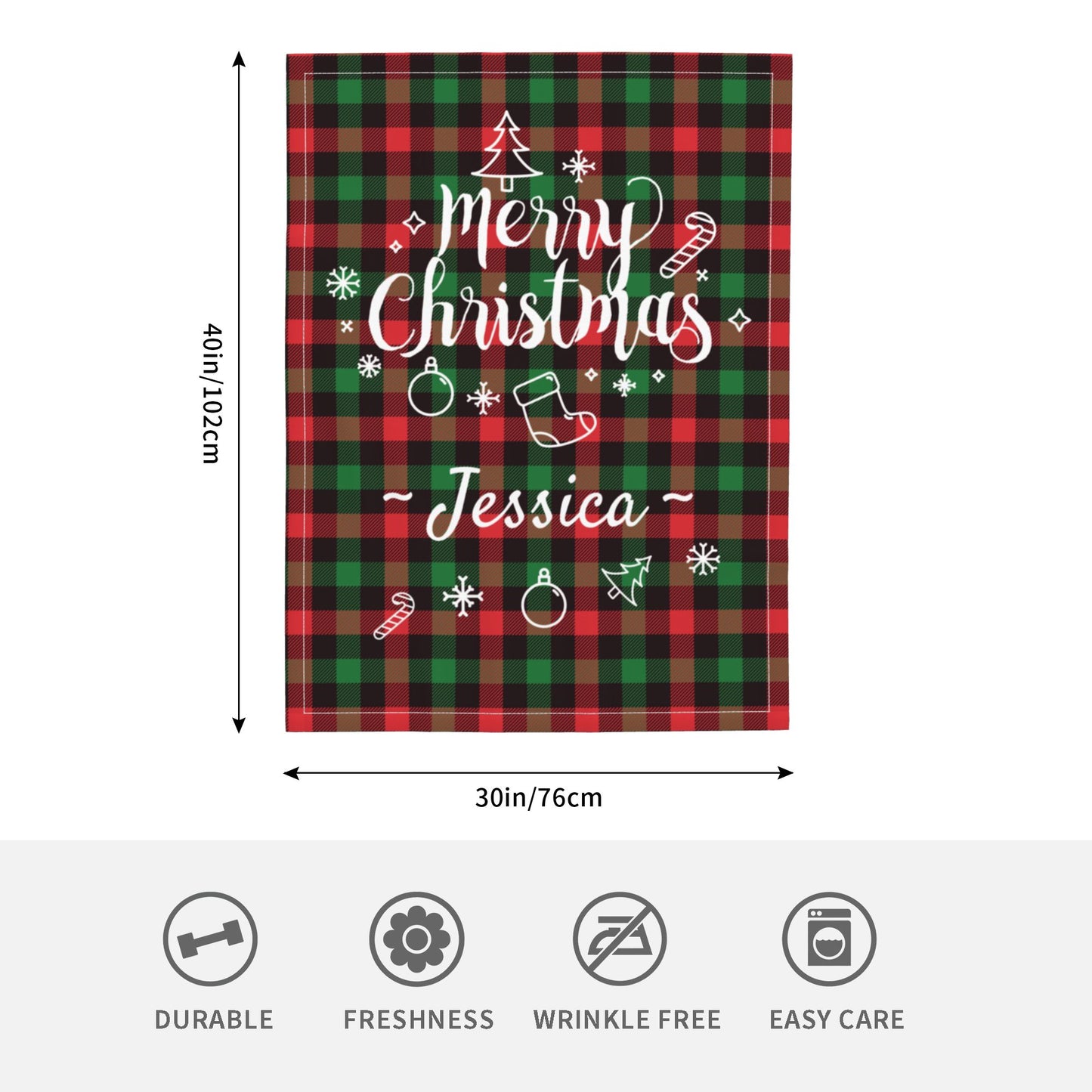 Personalized Christmas Baby Blanket