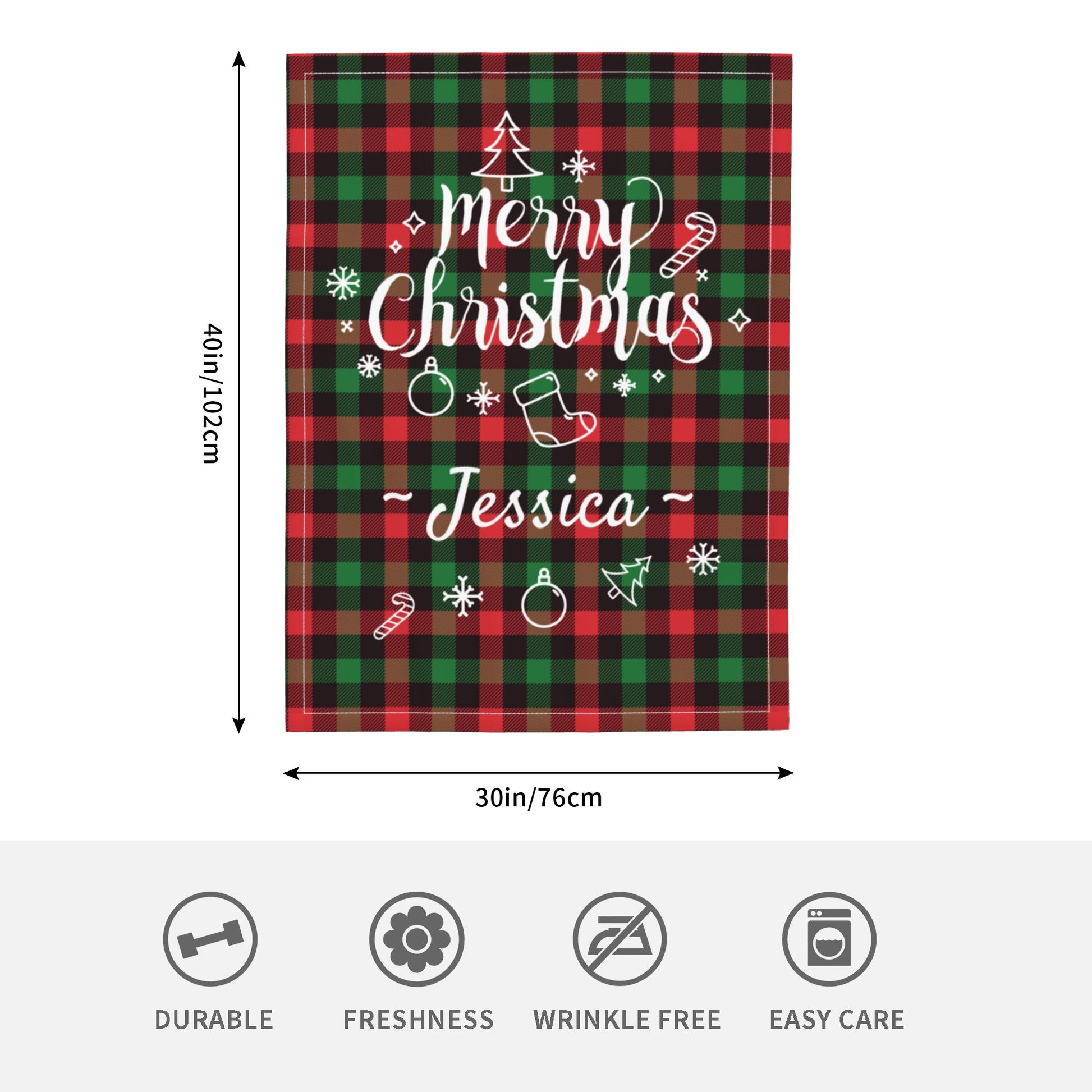 Personalized Christmas Baby Blanket