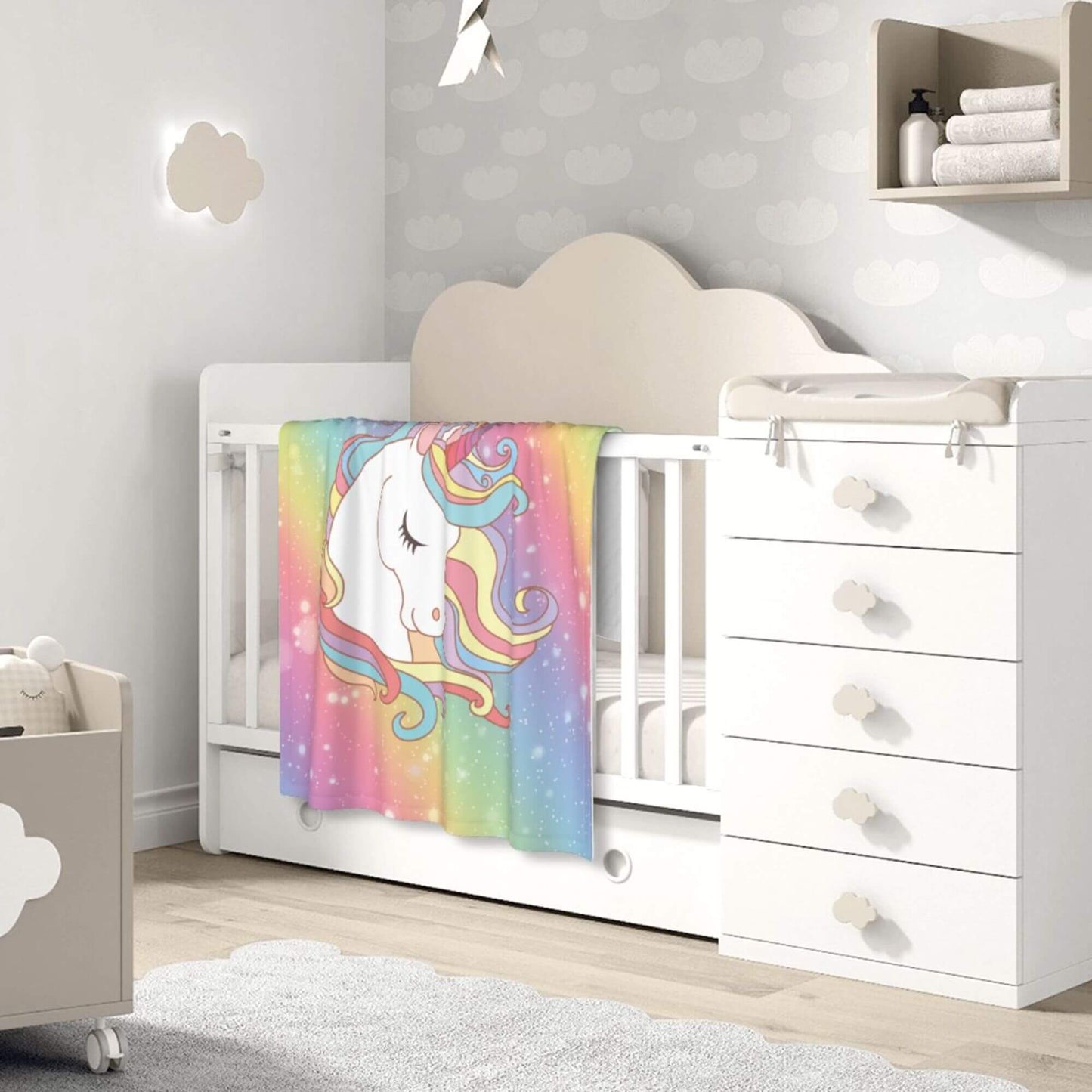 Personalized Baby Unicorn Blanket with Name