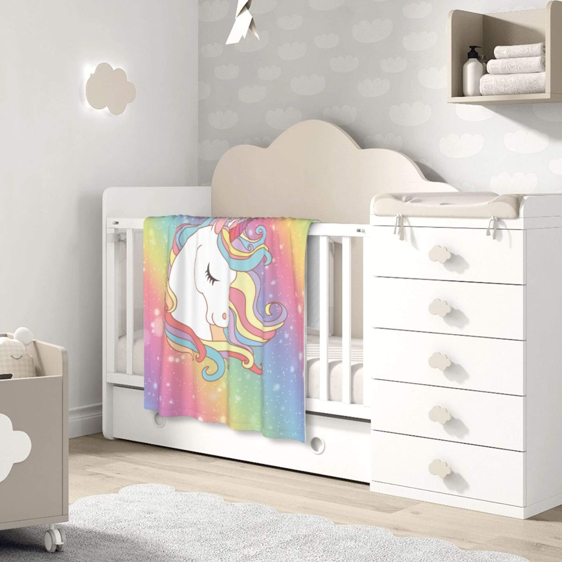Personalized Baby Unicorn Blanket with Name
