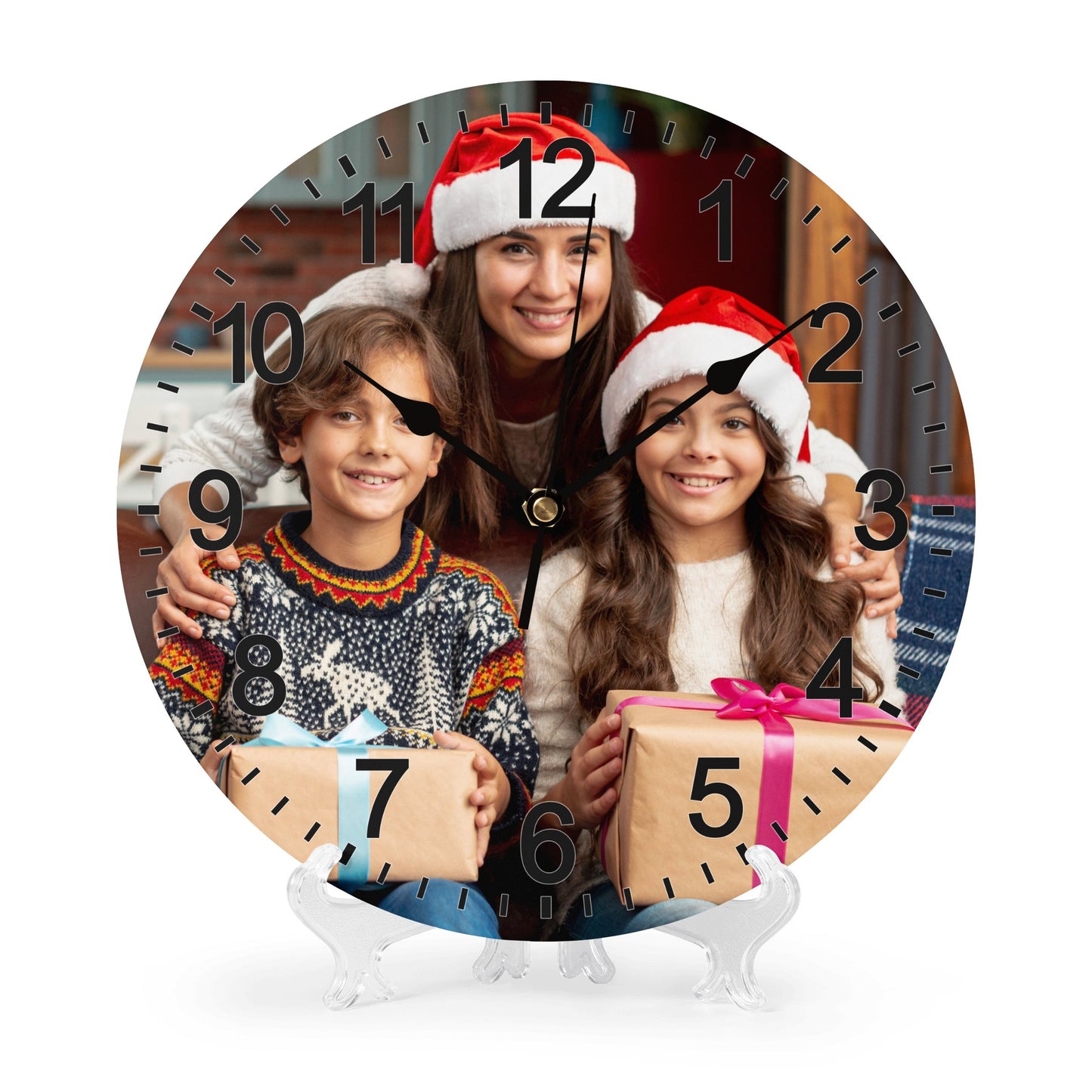 Personalized wall clock gift with image / text, Custom memorable clocks for him her kids family on special days