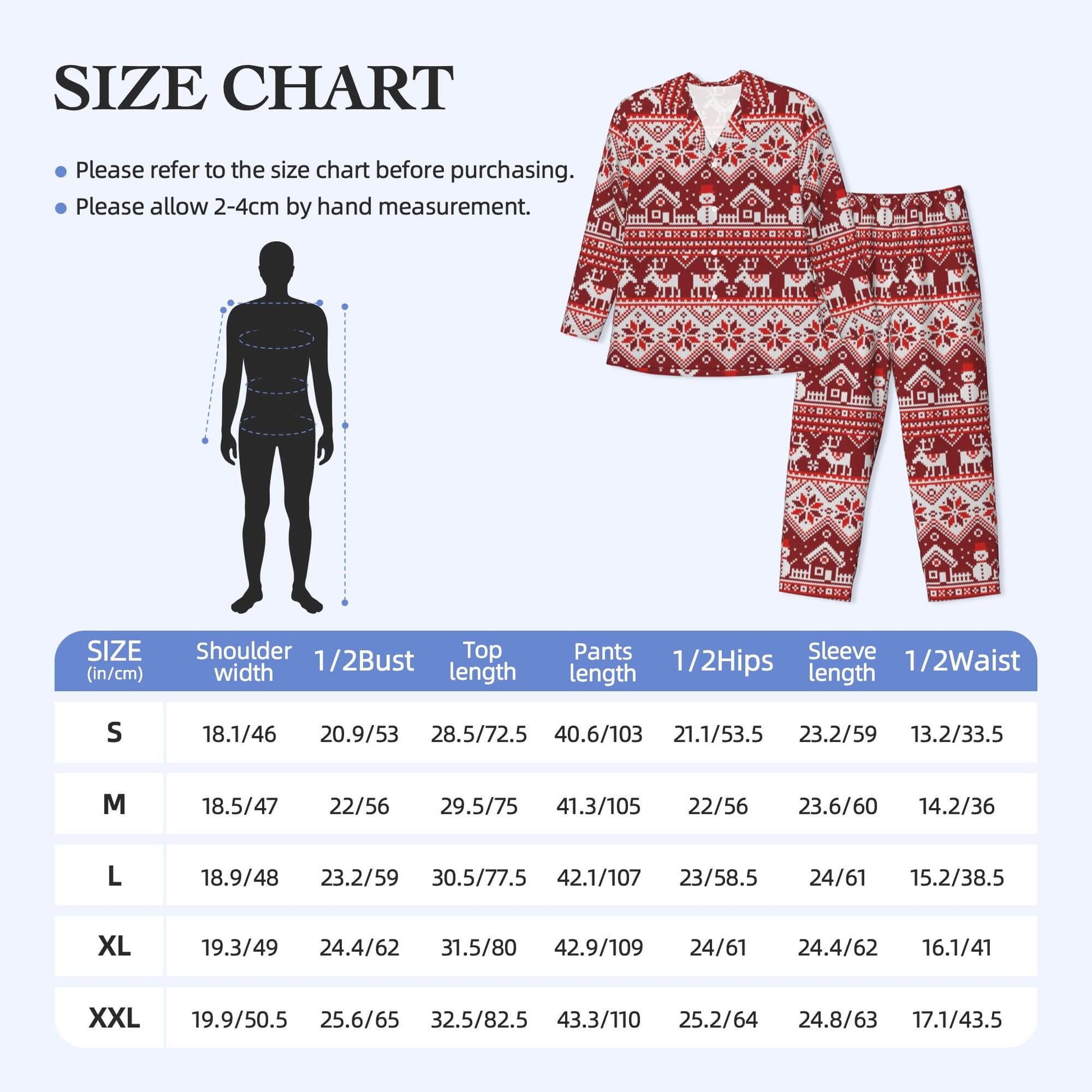 Christmas Snowman Pajamas Sets for Men