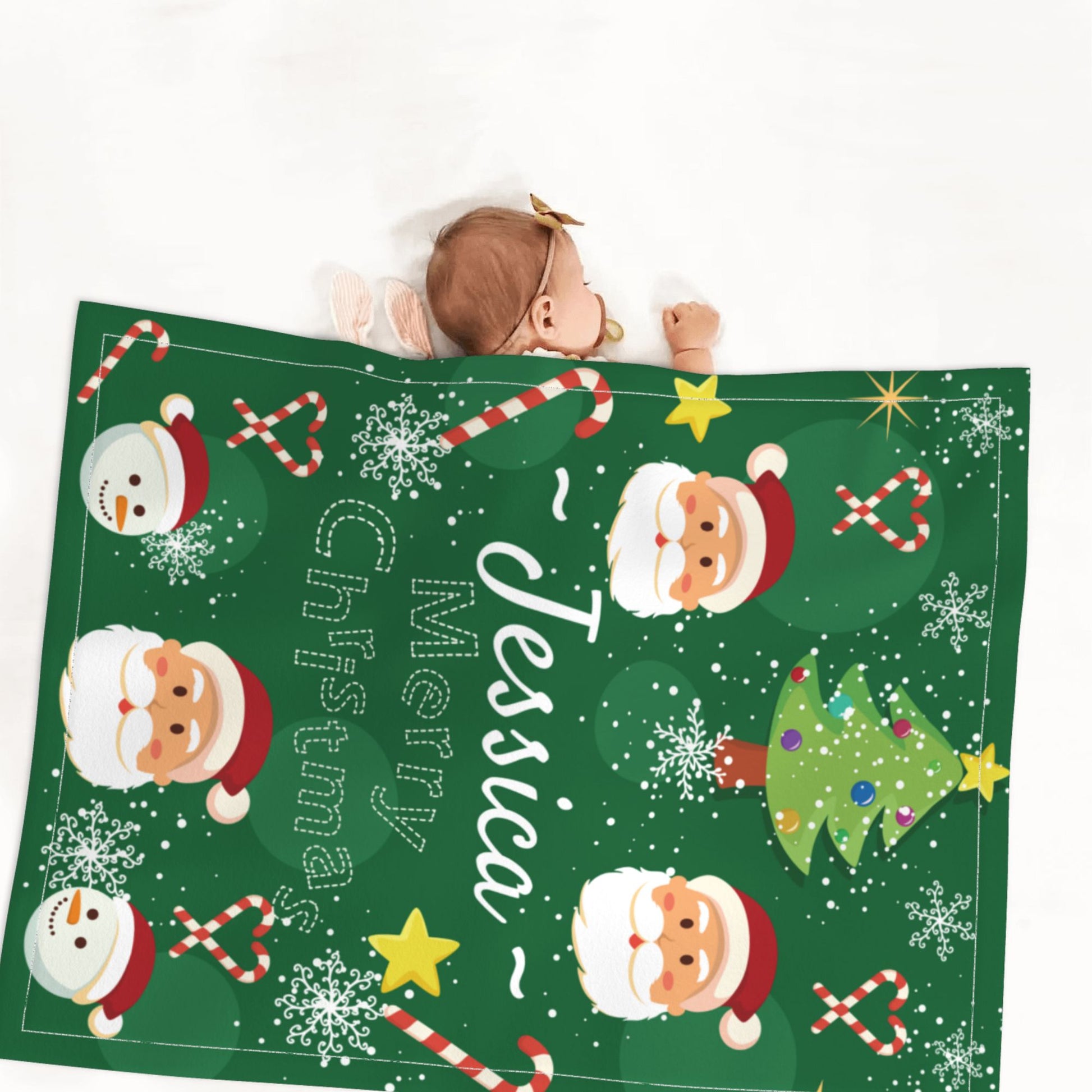 Custom Chirstmas Baby Blanket Gift