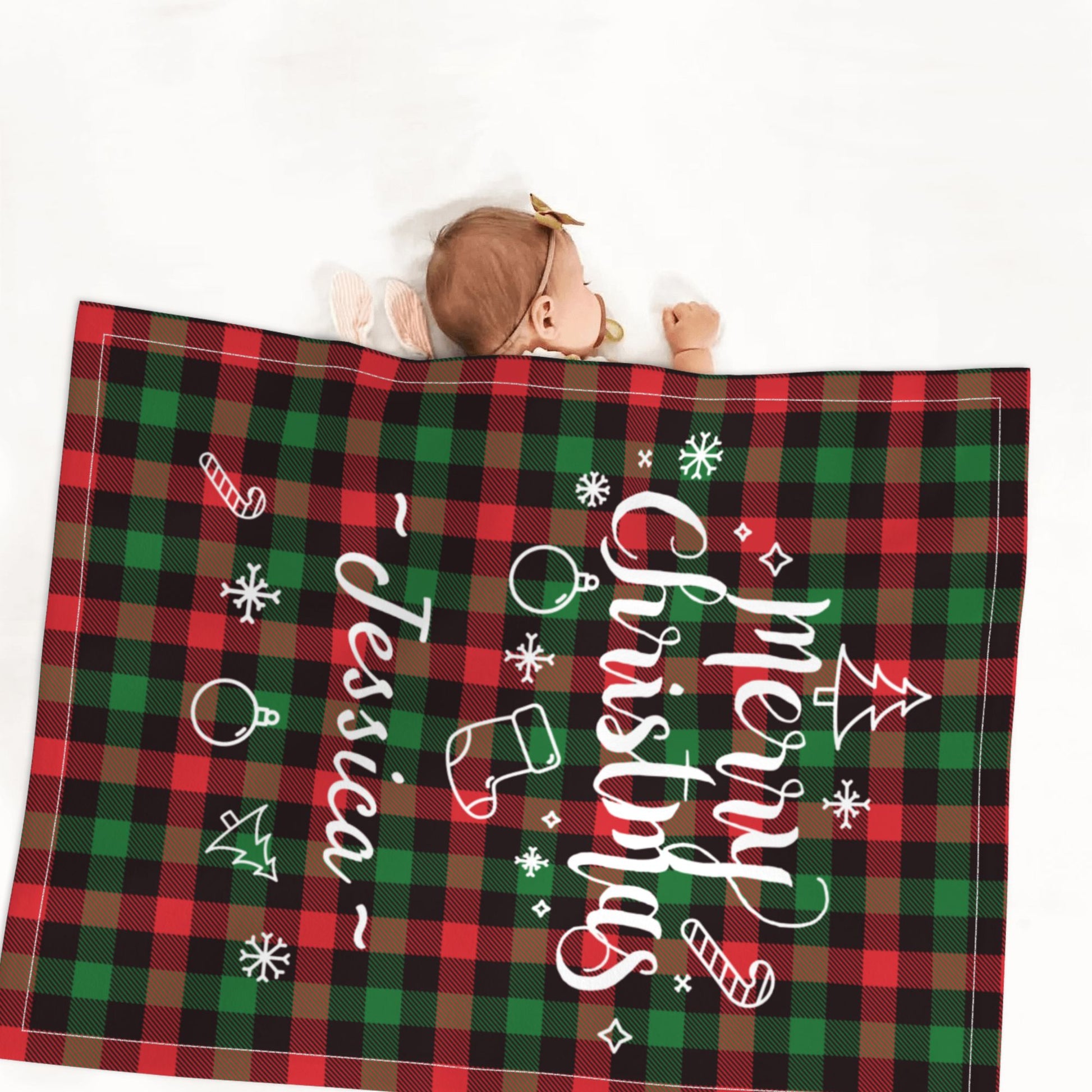 Personalized Christmas Baby Blanket