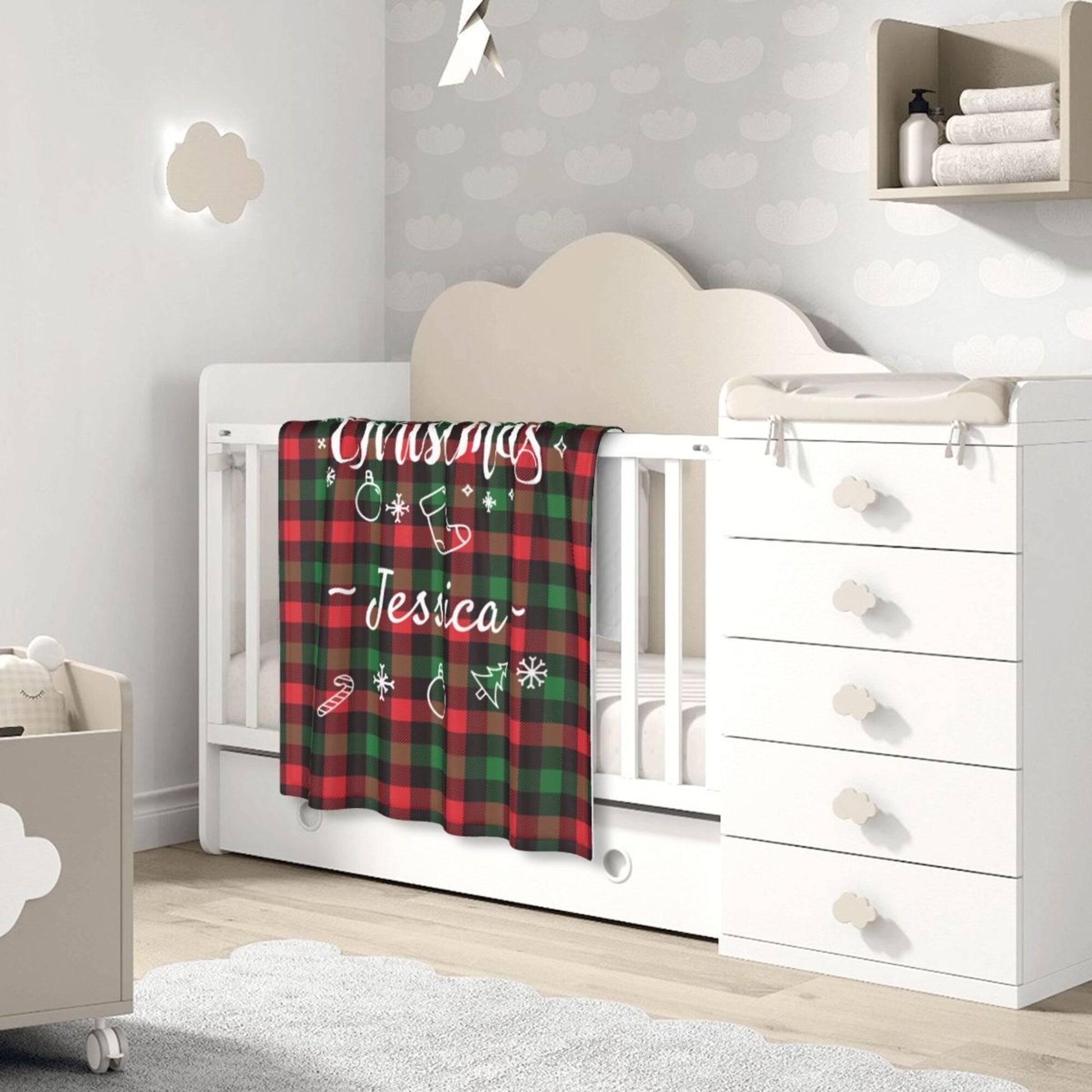 Personalized Christmas Baby Blanket