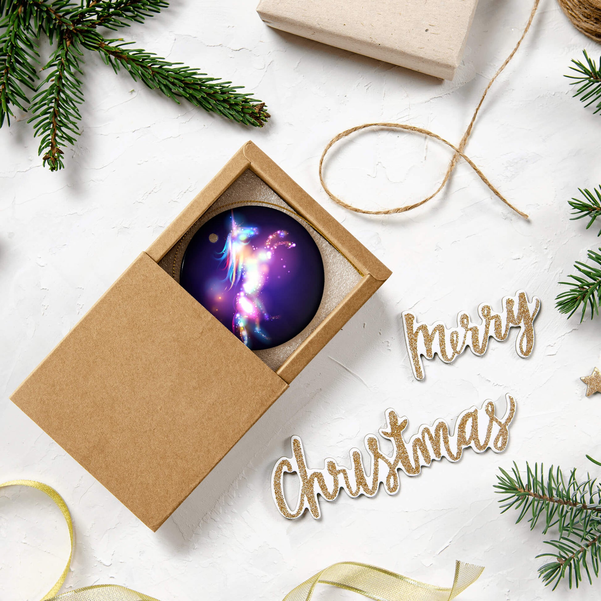 Christmas Tree Unicorn Ornaments Gifts