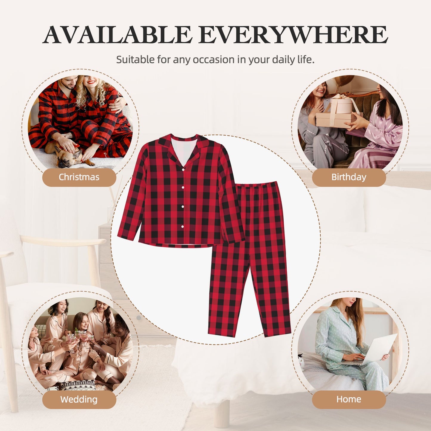 Personalized Christmas Pajamas Set for Her