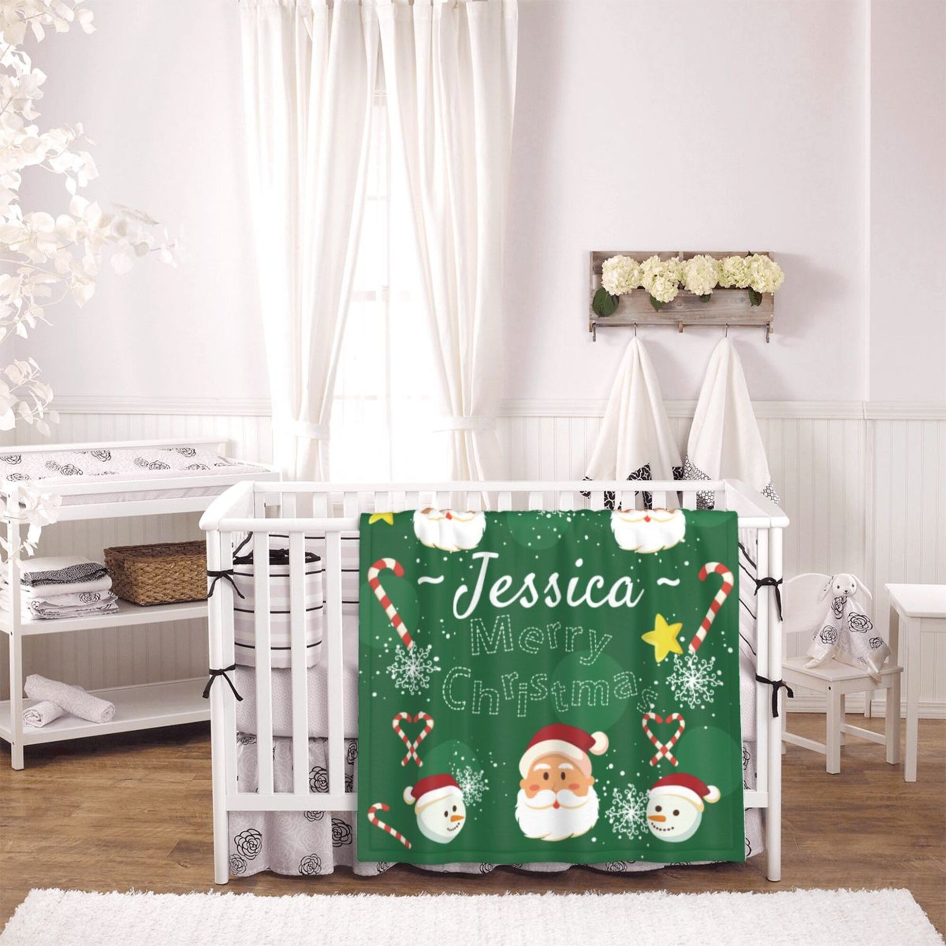 Custom Chirstmas Baby Blanket Gift