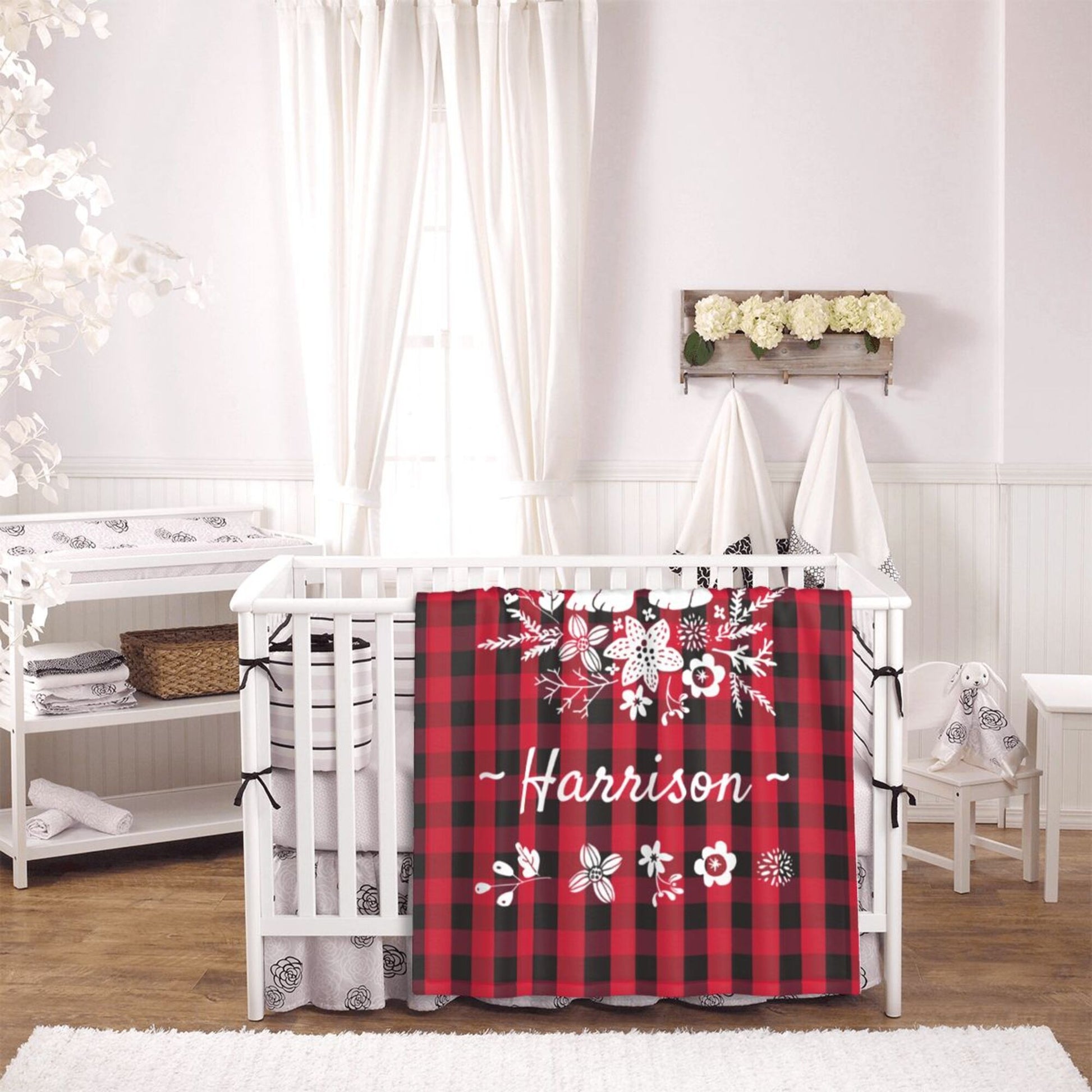 Custom Christmas baby blanket