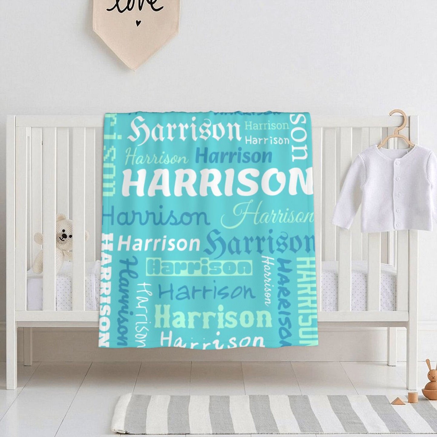 Custom baby blanket with name