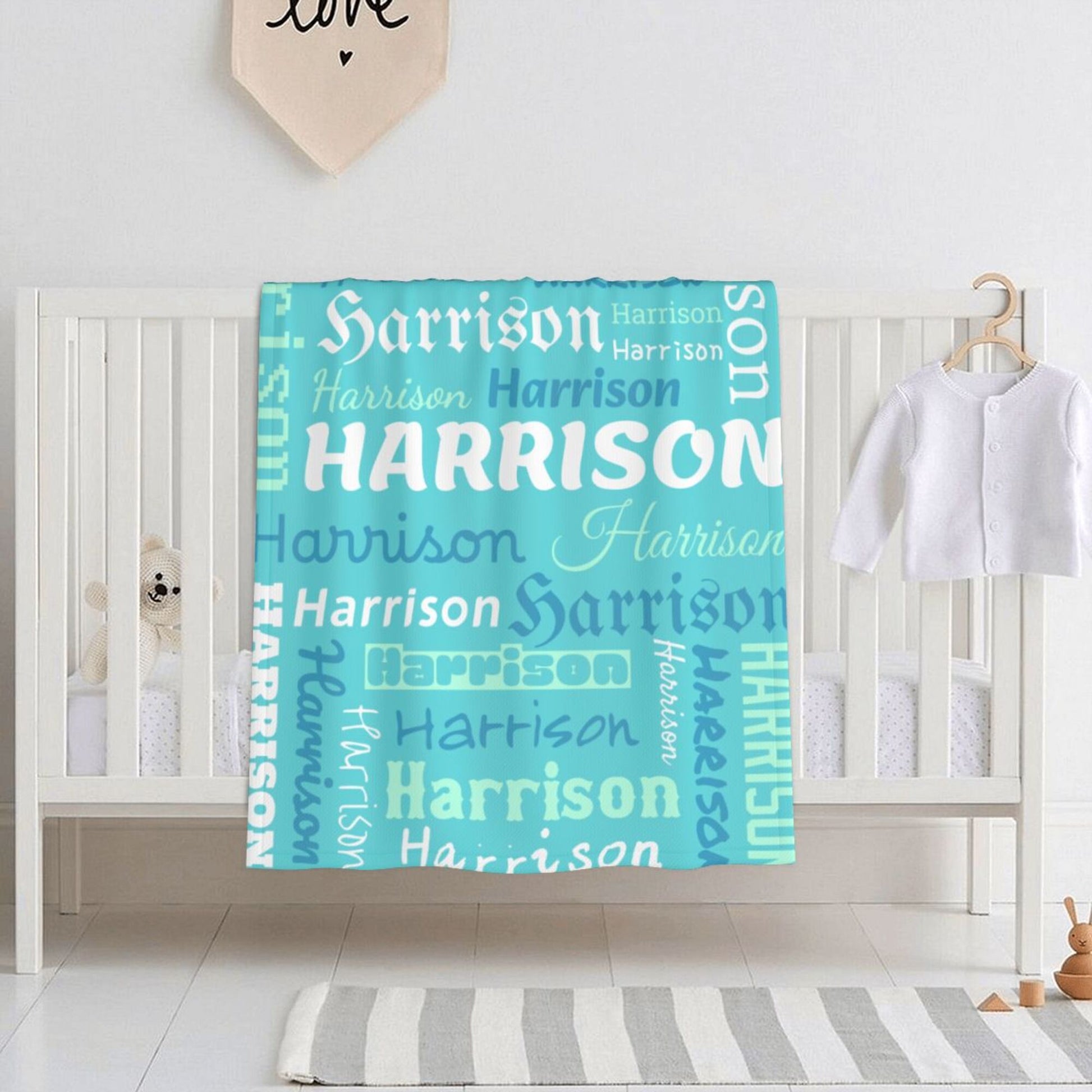 Custom baby blanket with name