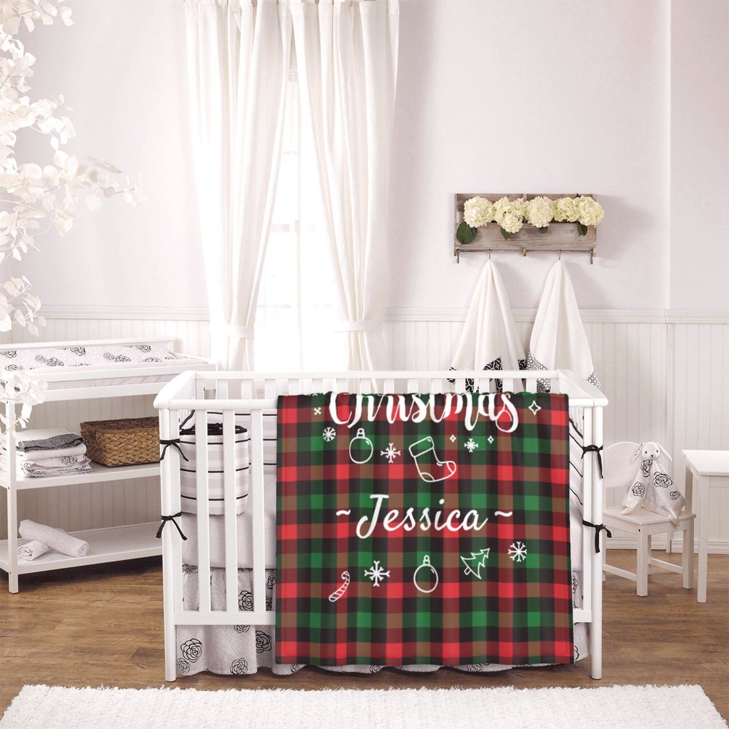 Personalized Christmas Baby Blanket