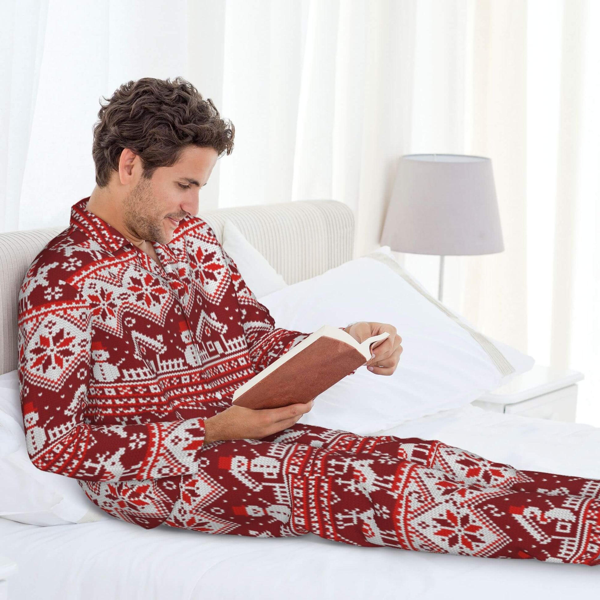 Christmas Snowman Pajamas Sets for Men