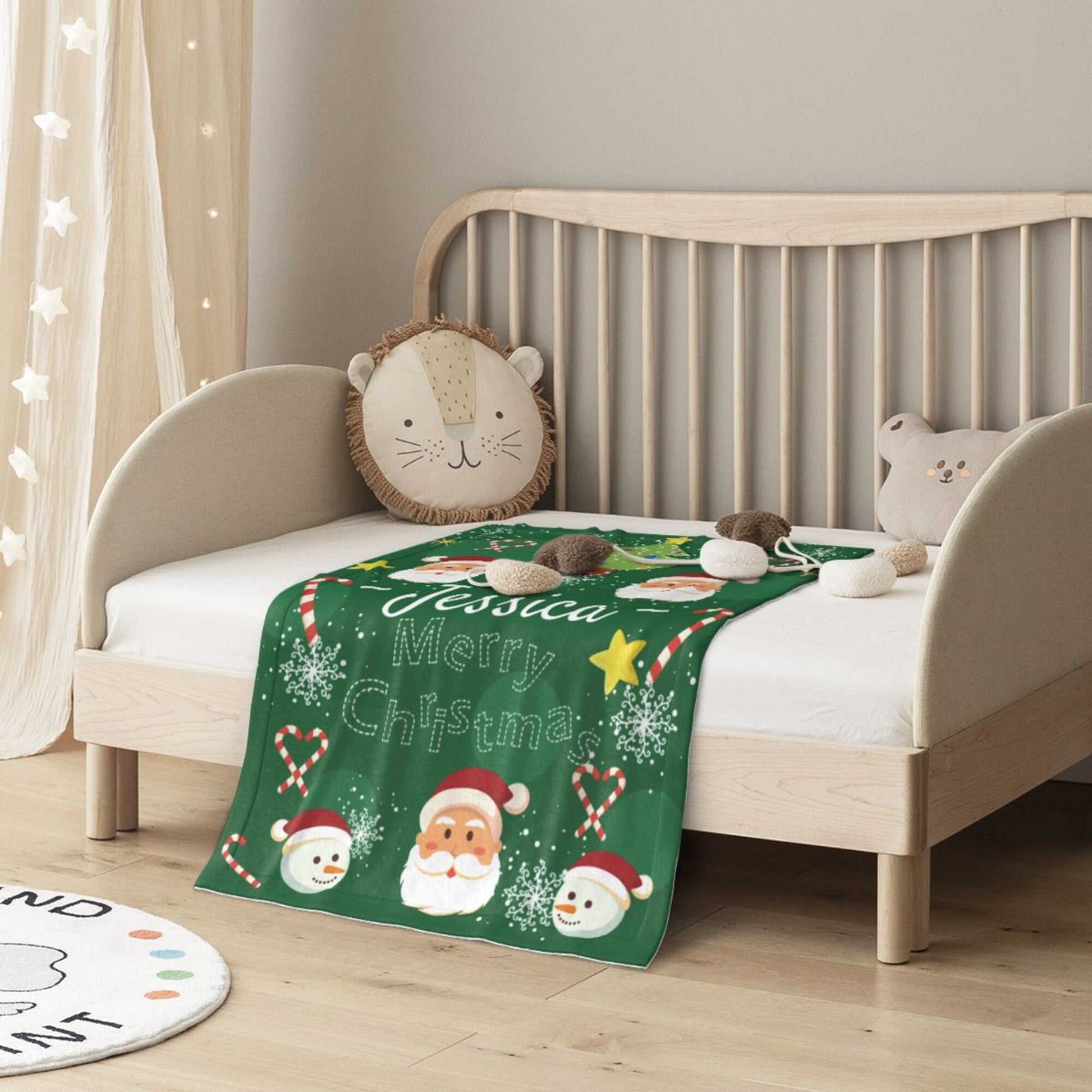 Custom Chirstmas Baby Blanket Gift