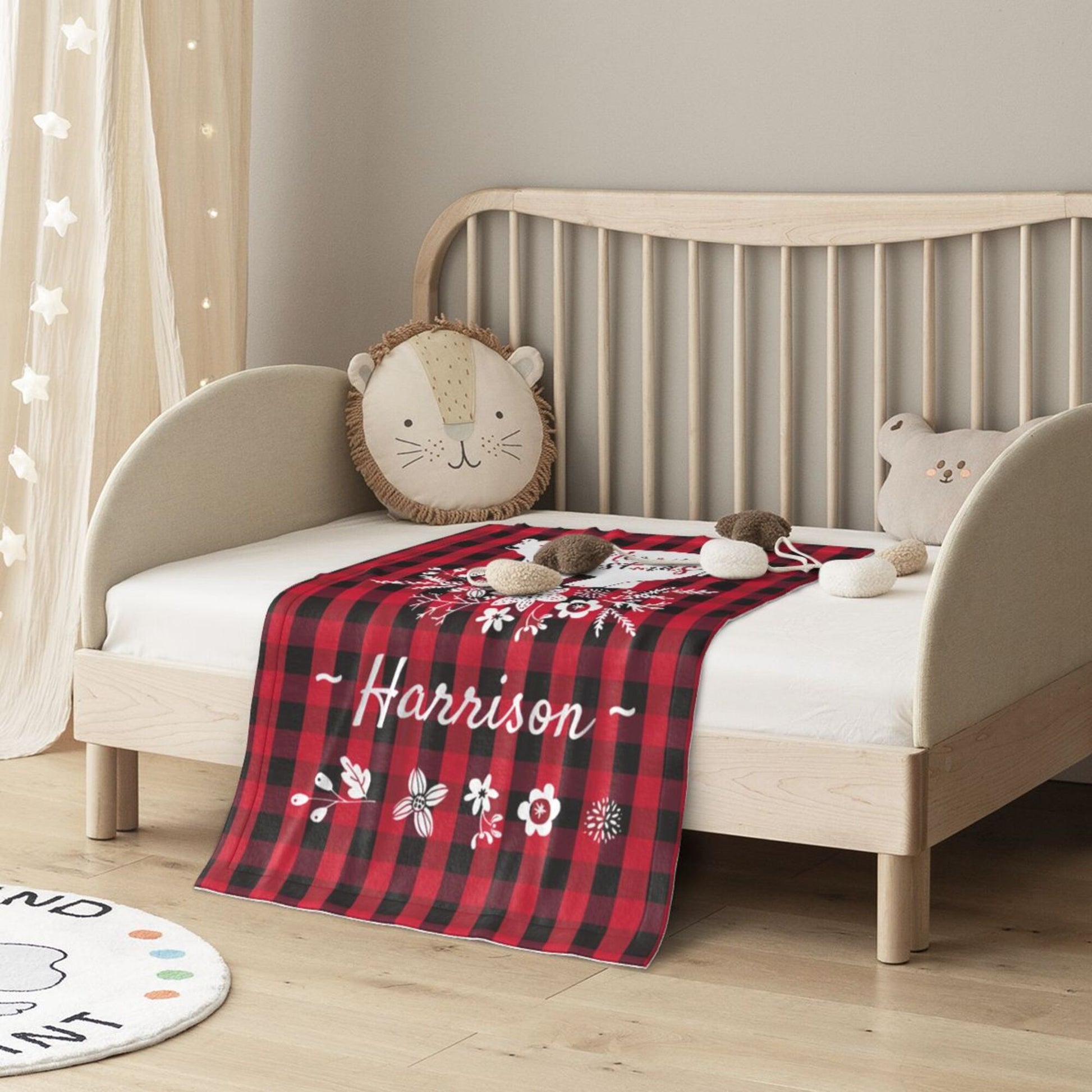 Custom Christmas baby blanket