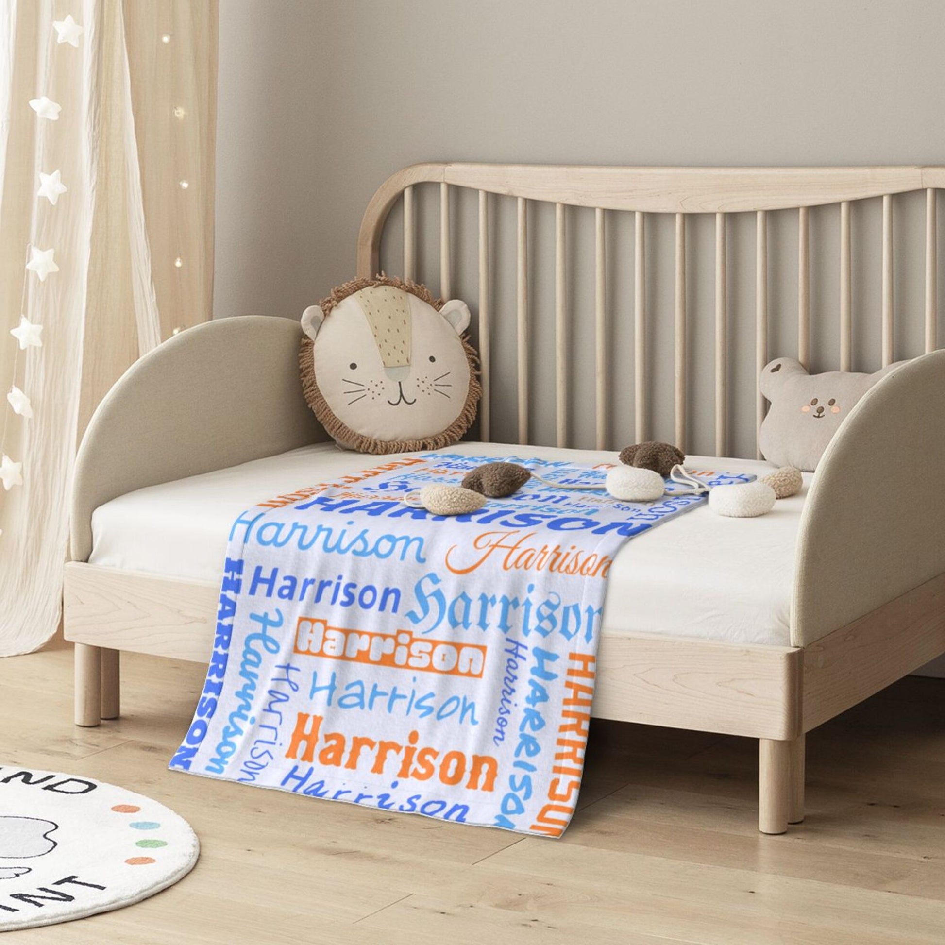 Custom baby blanket with name