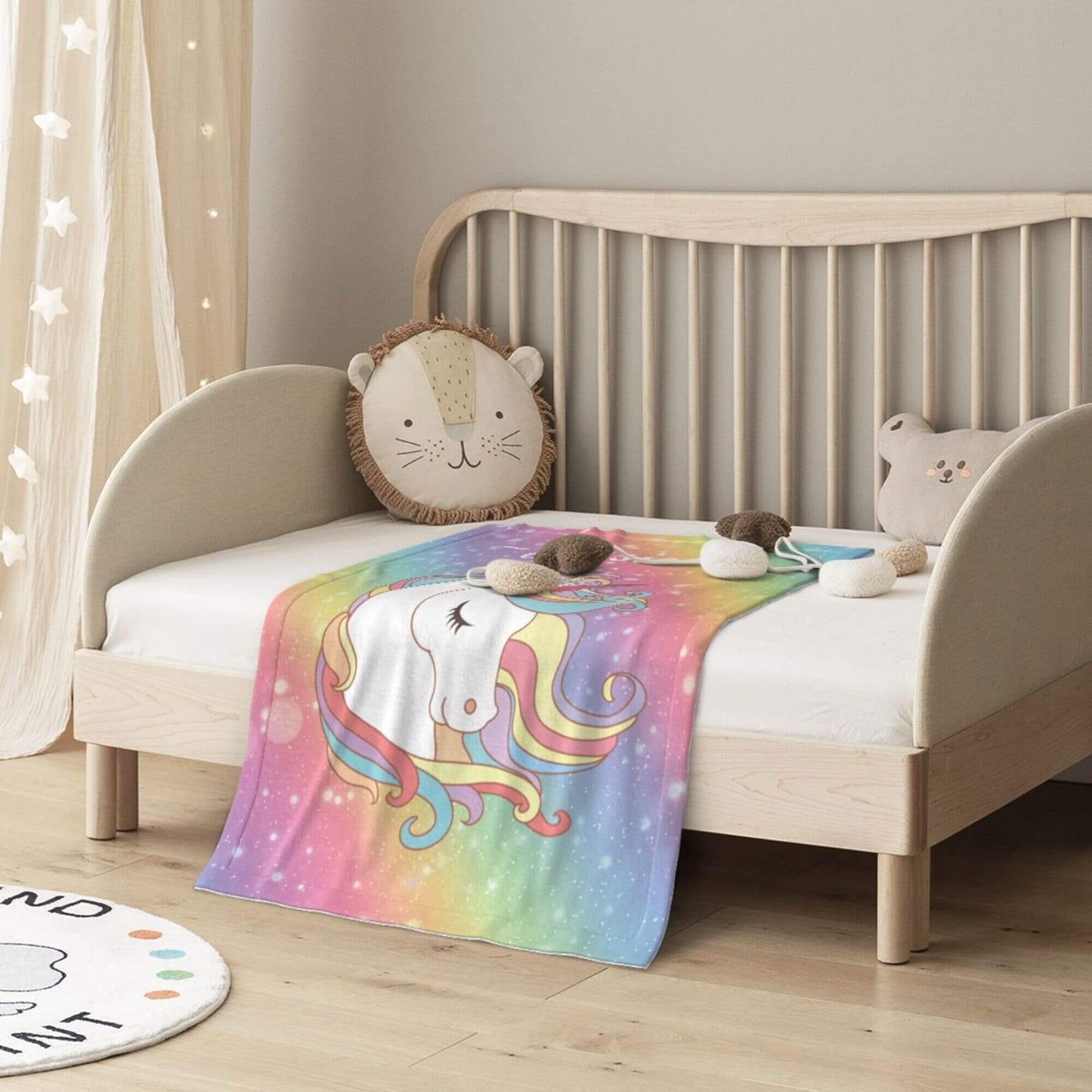 Personalized Baby Unicorn Blanket with Name