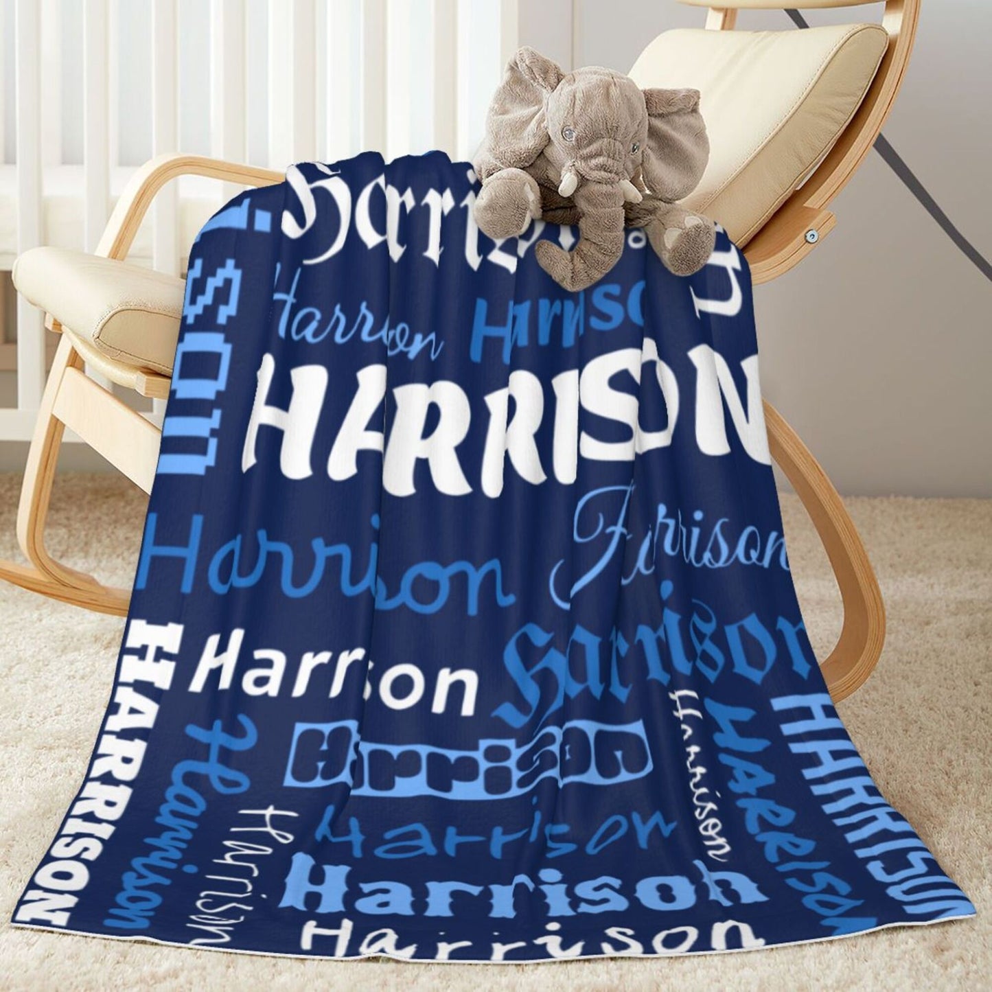 Custom baby blanket with name