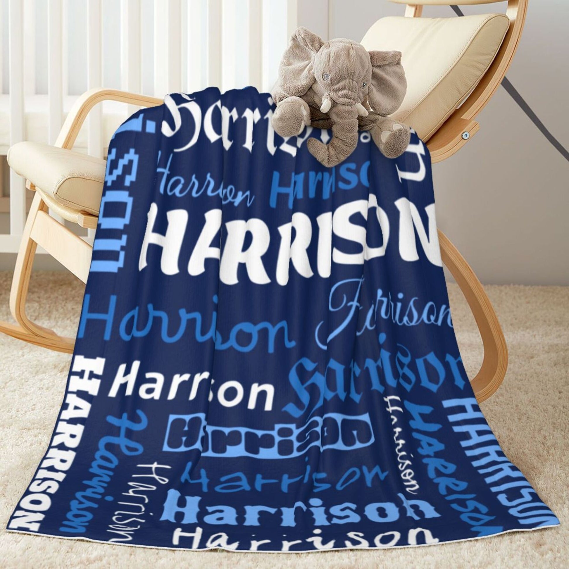 Custom baby blanket with name