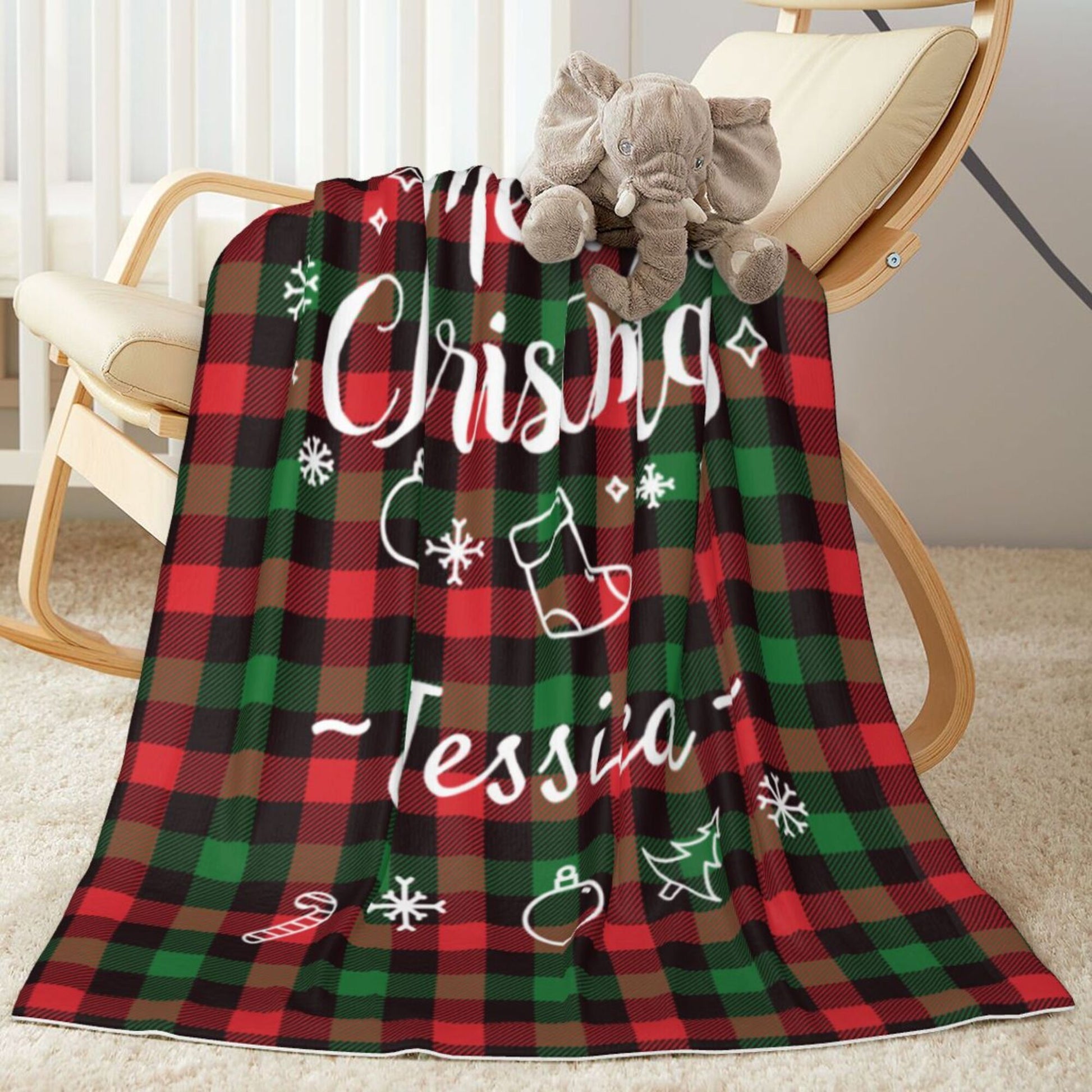 Personalized Christmas Baby Blanket