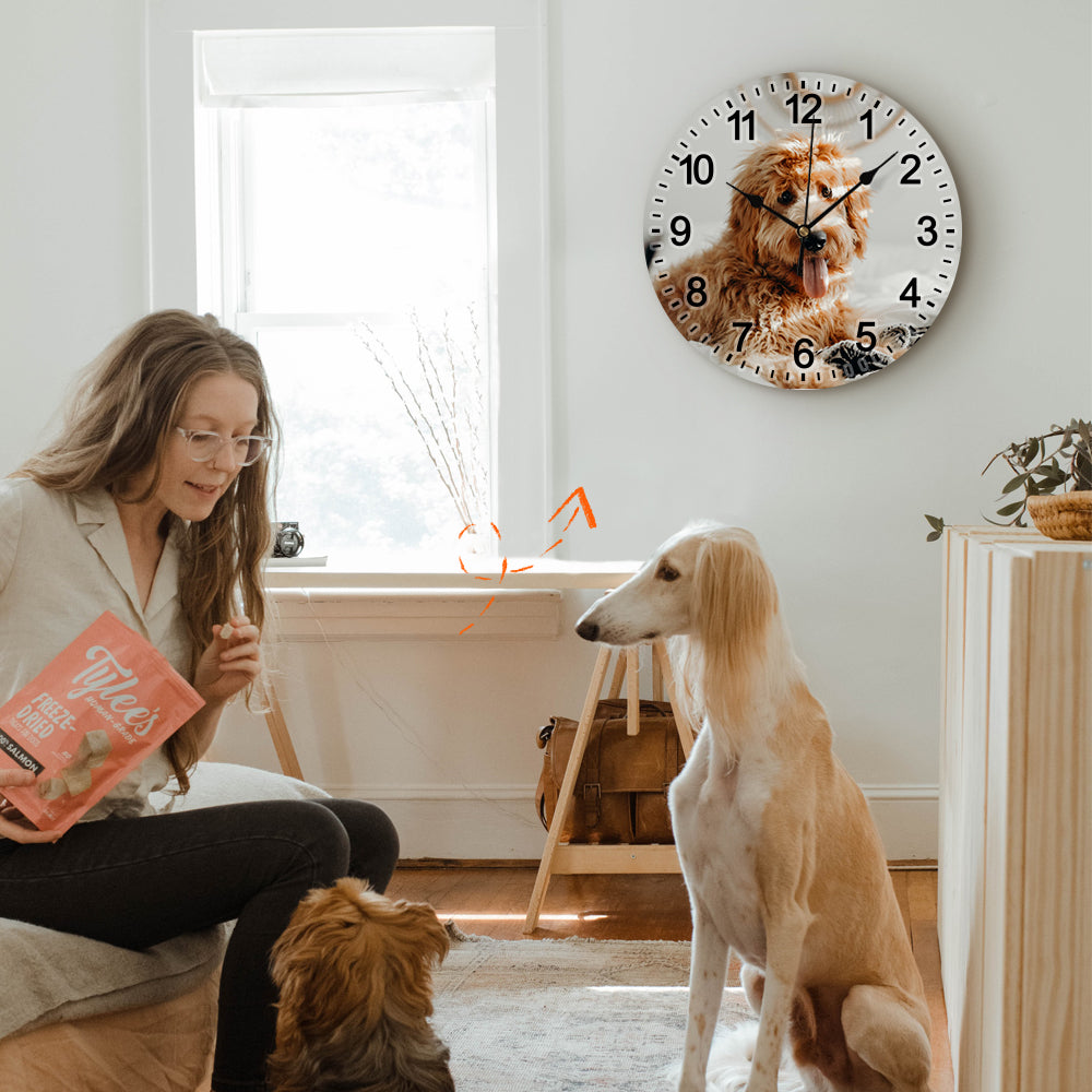 Personalized wall clock gift with image / text, Custom memorable clocks for him her kids family on special days