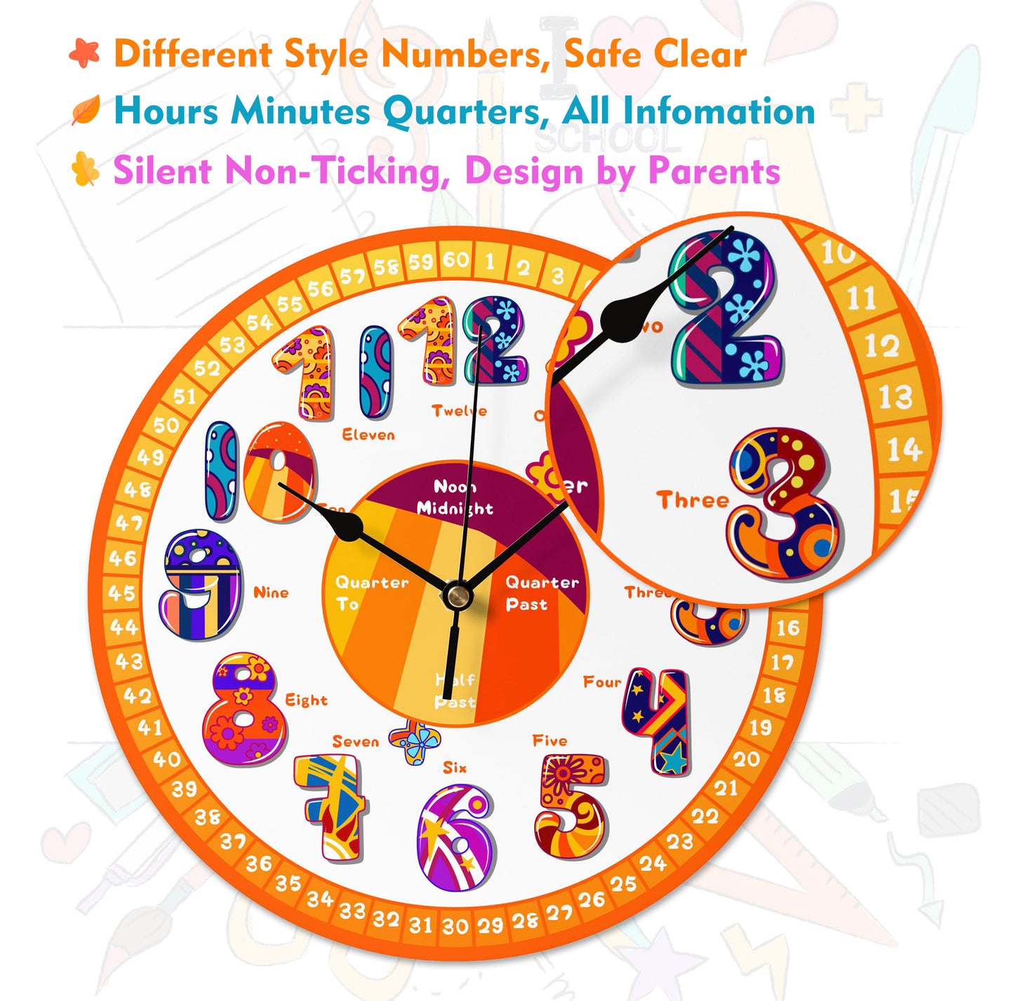 kids learning time clock