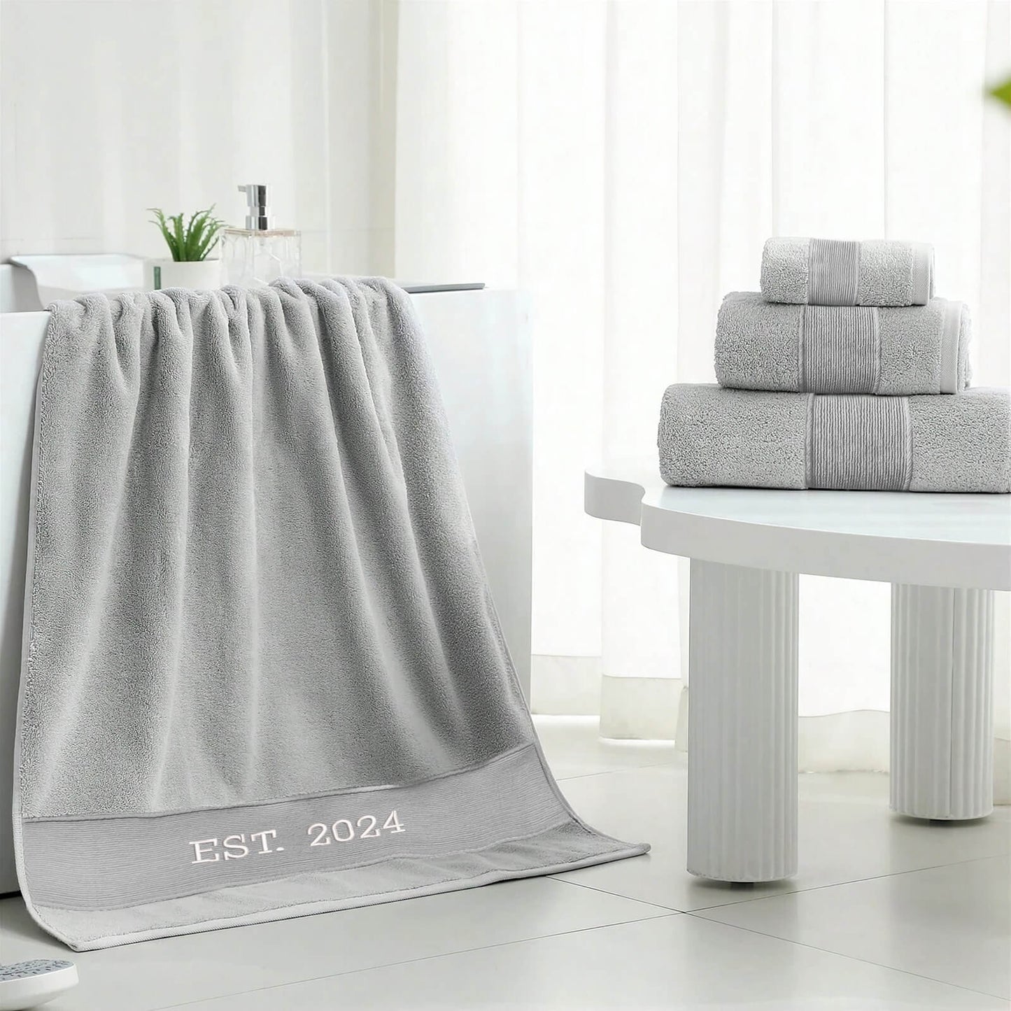 Personalized Embroidered Bath Towel Sets