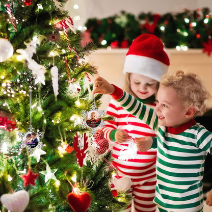 Custom Christmas Snowflake Ornaments with Photo