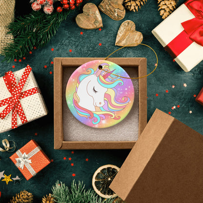 Christmas Unicorn Rainbow Ornaments Gifts