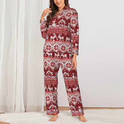 Christmas Pajamas Sets Women Snowman