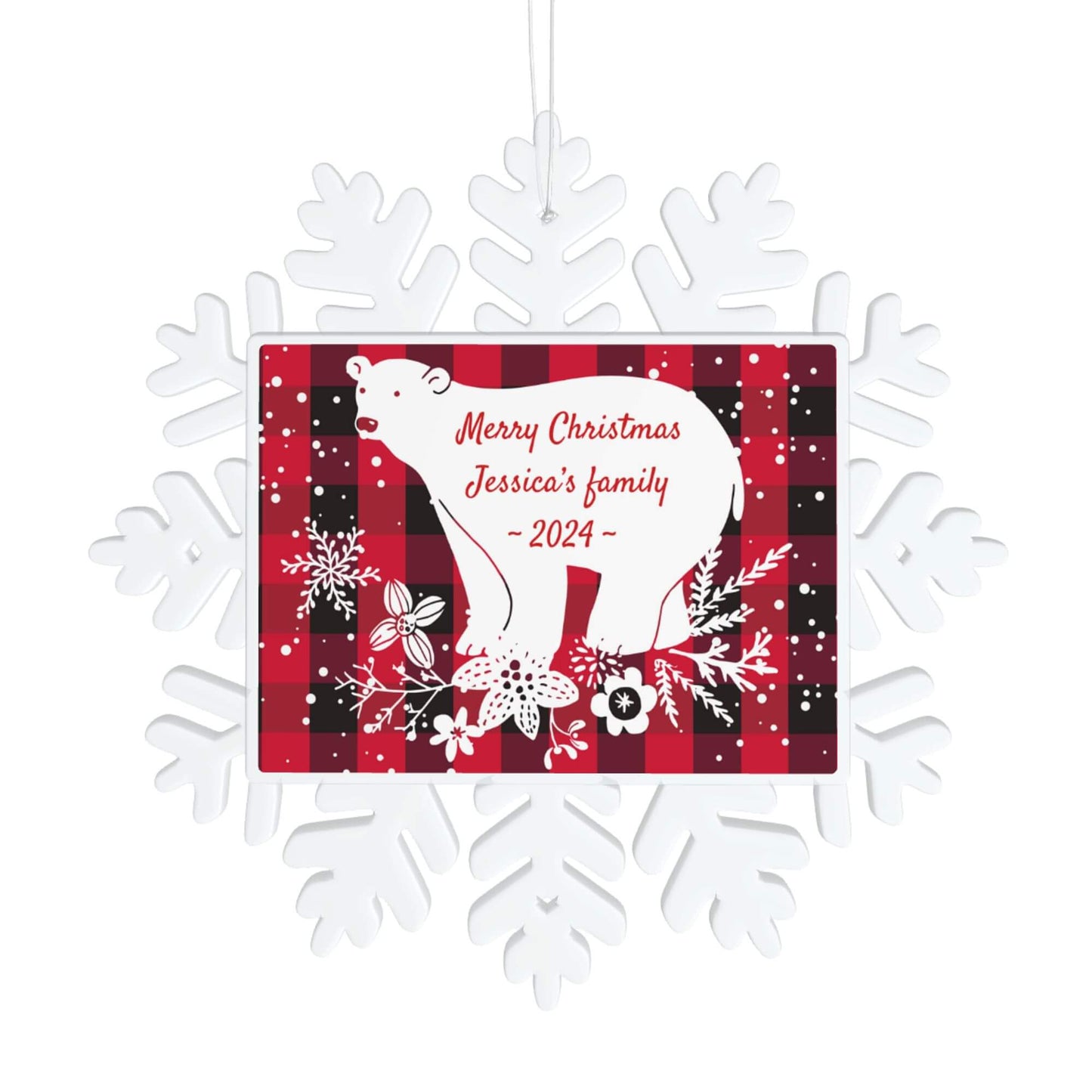 Christmas Snowflake Ornaments Bear