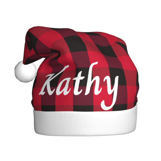 Custom Christmas Hat Red Black