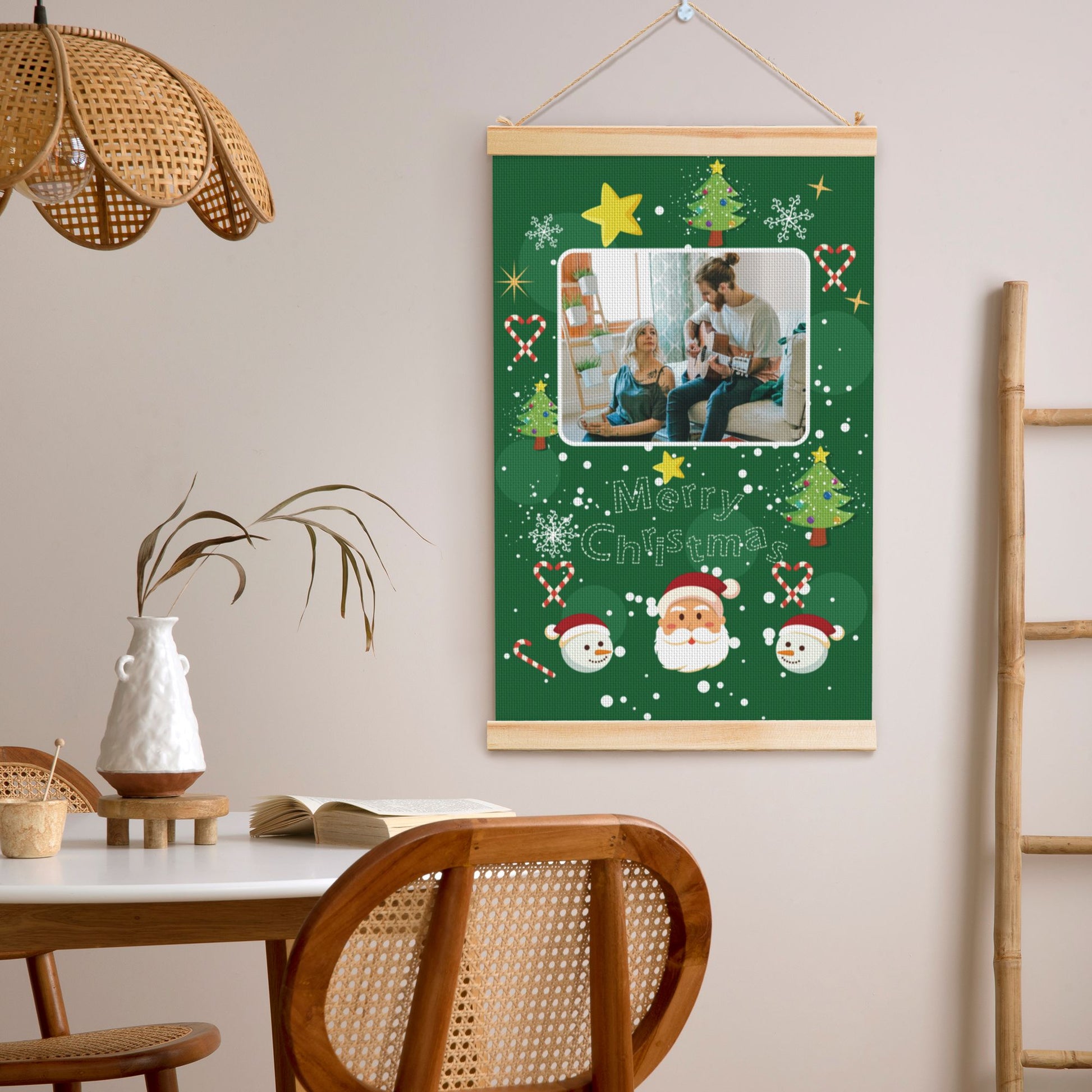 Personalized Christmas Santa Wooden Poster