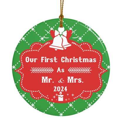 Personalized First Christmas Ornament Wedding Gift