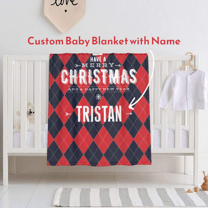 Custom Chirtmas gift baby blanket