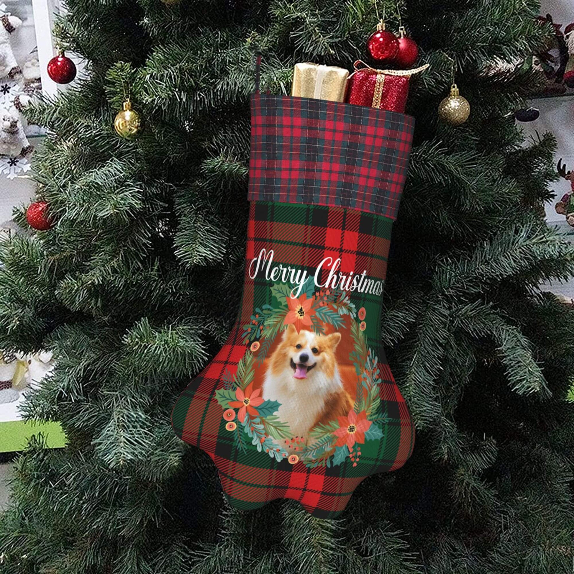 Christmas Dog Pet Paw Stocking