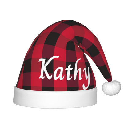 Custom Christmas Hat For Kids Red Black