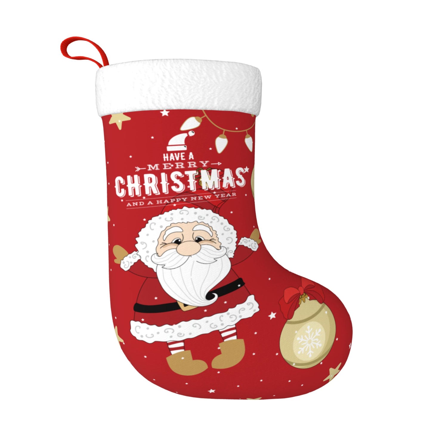 Personalized Christmas Santa Stockings Red