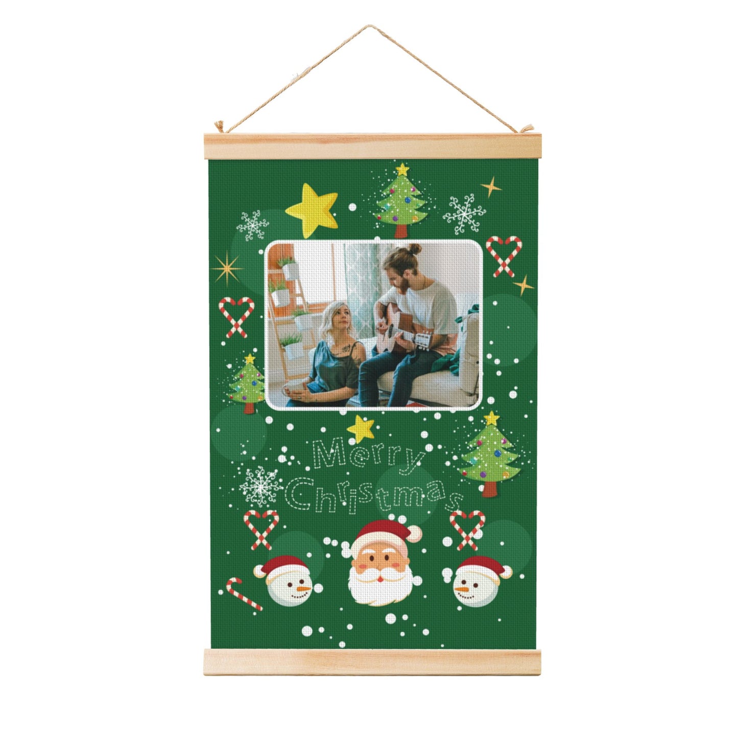 Personalized Christmas Santa Wooden Poster