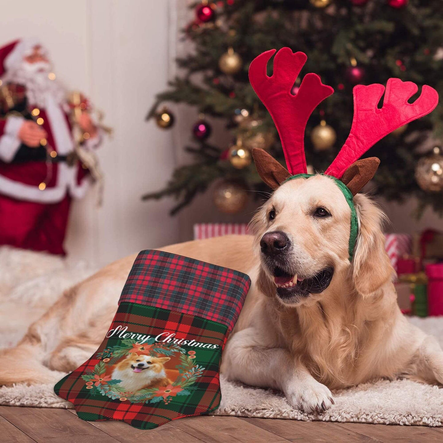 Christmas Dog Pet Paw Stocking