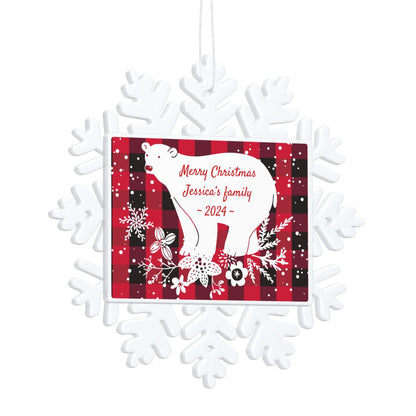 Christmas Snowflake Ornaments Bear