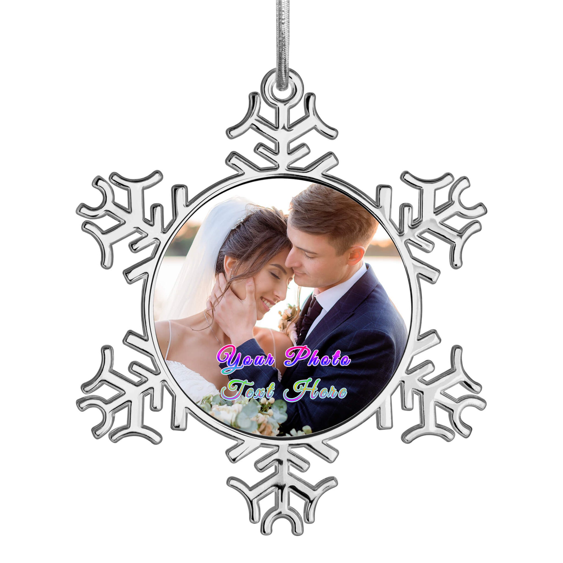 Custom Christmas Snowflake Ornaments with Photo