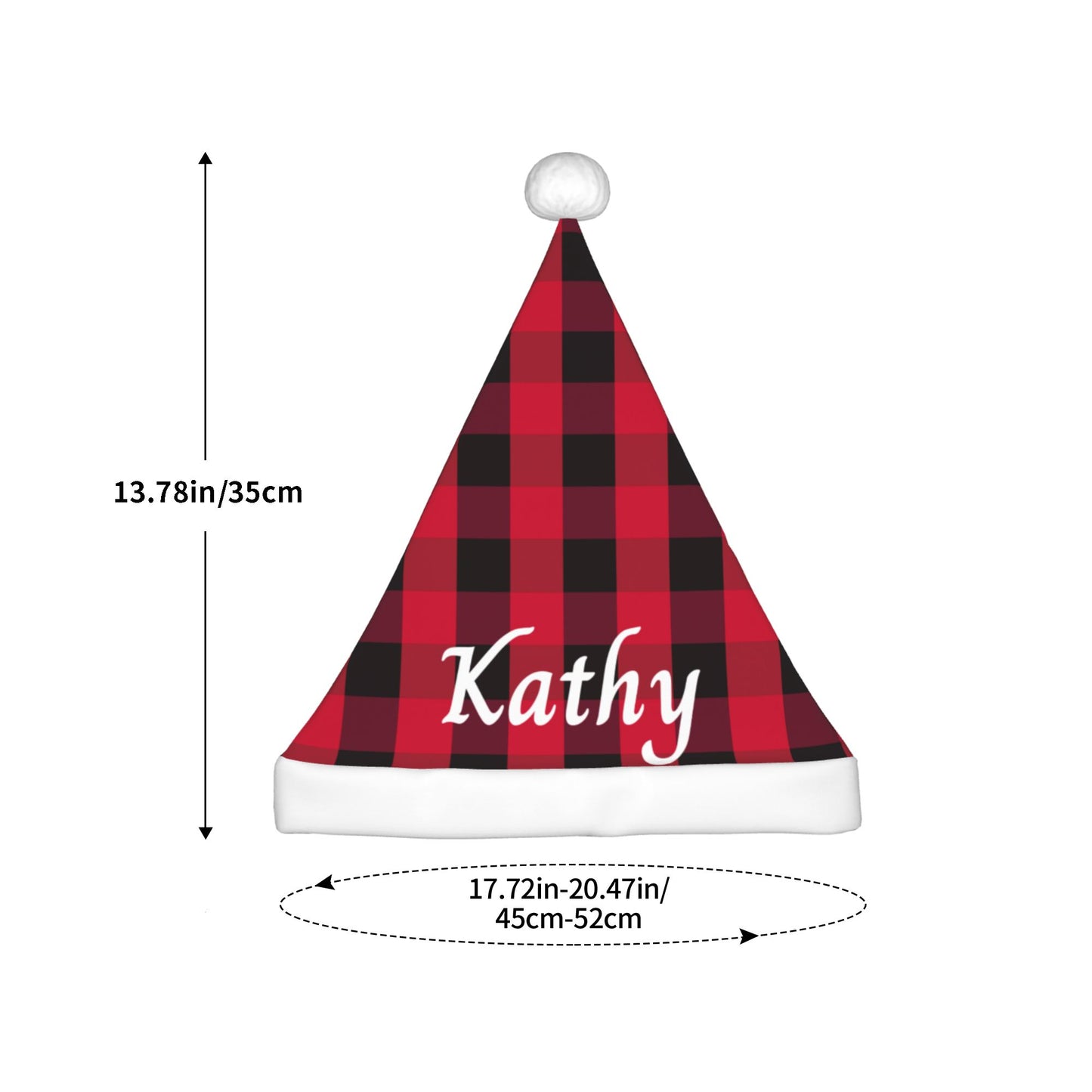 Custom Christmas Hat For Kids Red Black