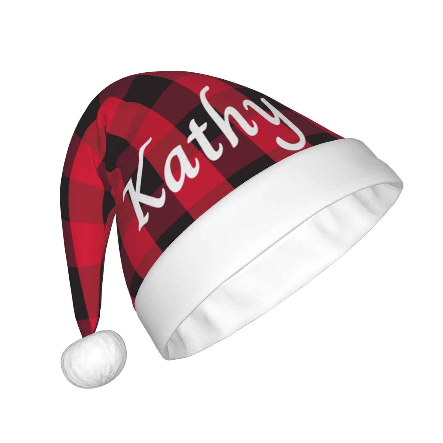 Custom Christmas Hat Red Black